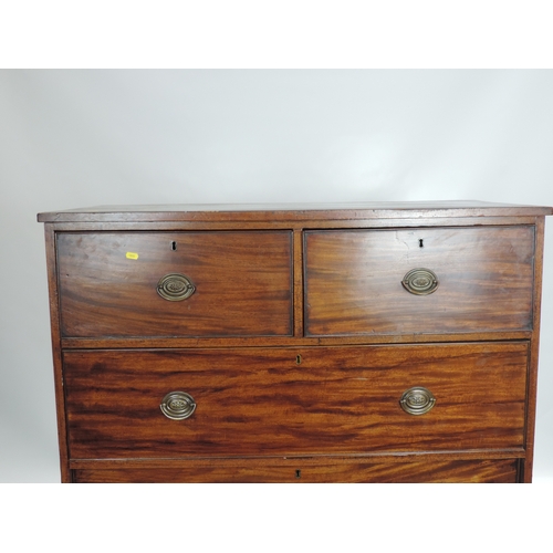 495 - Victorian Mahogany Two over Three Chest of Drawers