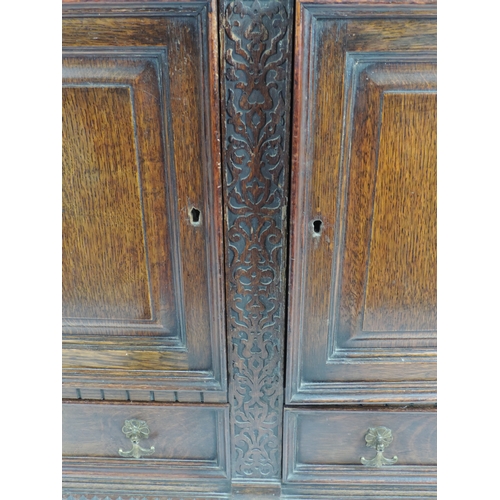 250 - Edwardian Oak Sideboard