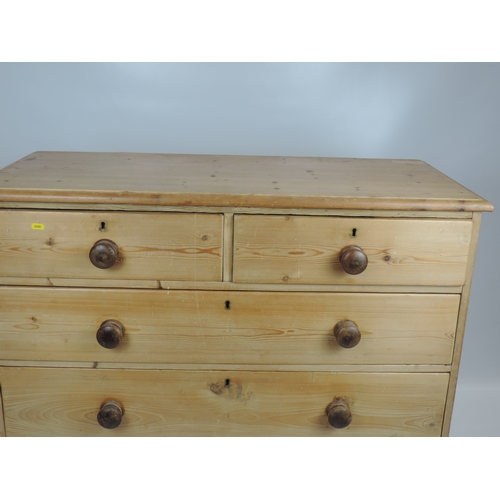 581 - Victorian Pine Two over Three Chest of Drawers