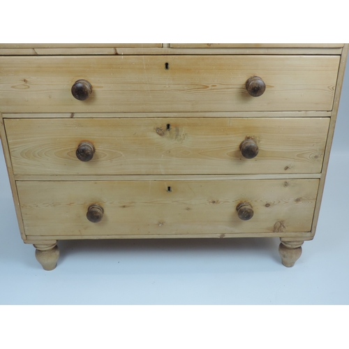 581 - Victorian Pine Two over Three Chest of Drawers