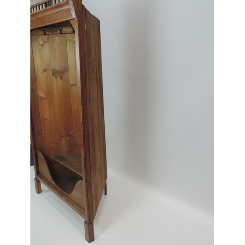 454 - Oak and Pine Corner Coat Stand