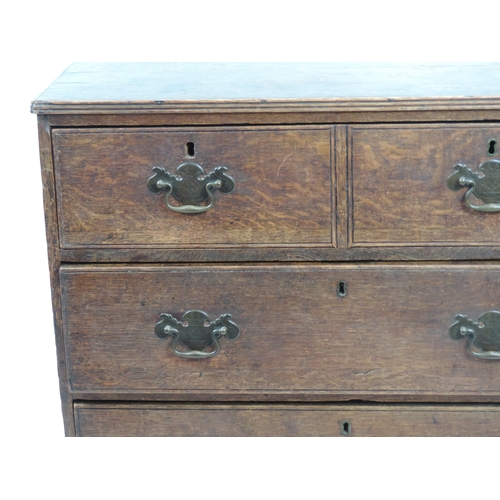 436 - 19th Century Oak Three Drawer Chest of Drawers of Small Proportions