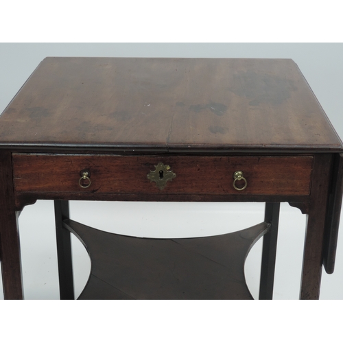 461 - 19th Century Mahogany Drop Flap Table with Drawer