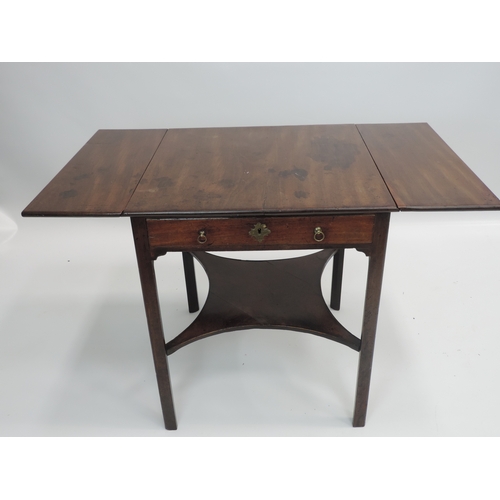 461 - 19th Century Mahogany Drop Flap Table with Drawer