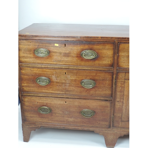 571 - Victorian Mahogany Sideboard Seven Drawers Surrounding Central Cupboard