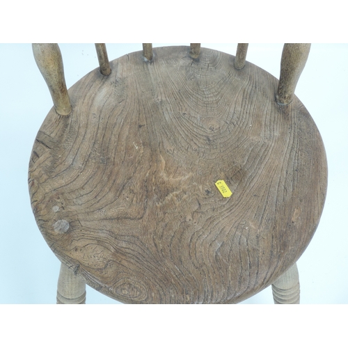 252 - Victorian Elm Stick Back Chair