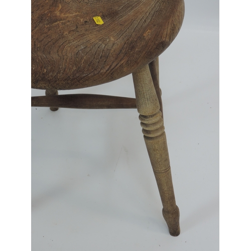 252 - Victorian Elm Stick Back Chair