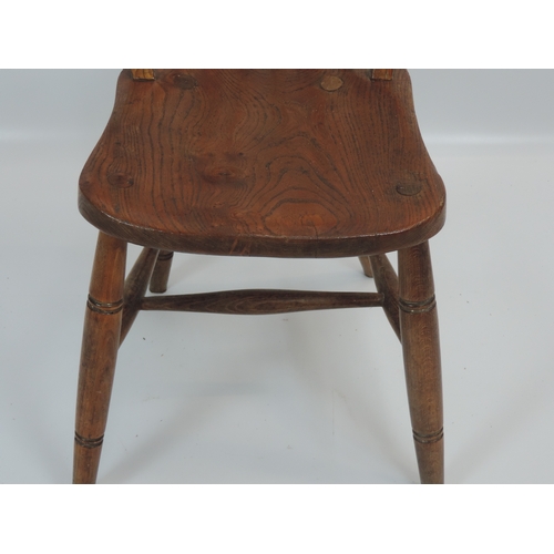 275 - Elm Stick Back Chair with Shaped Seat