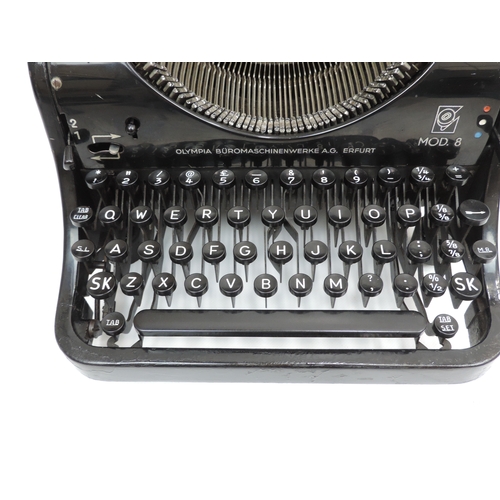 142 - 1933 Olympia Typewriter in Working and Useable Condition