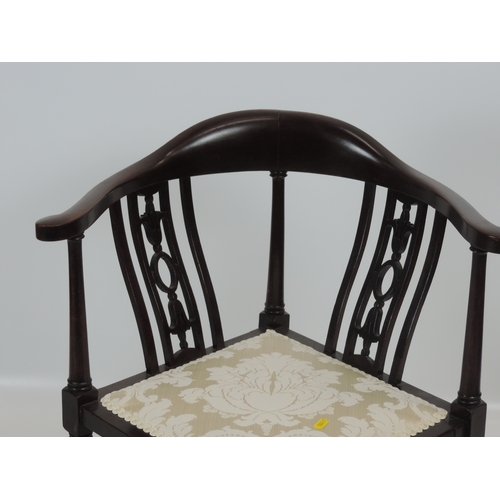 34 - Edwardian Mahogany Corner Chair