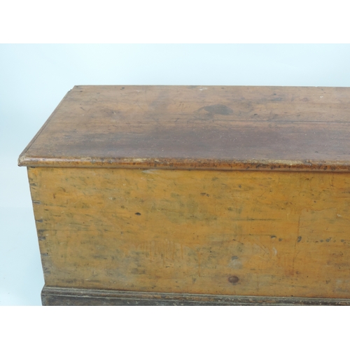 430 - Large Victorian Stained Pine Blanket Box