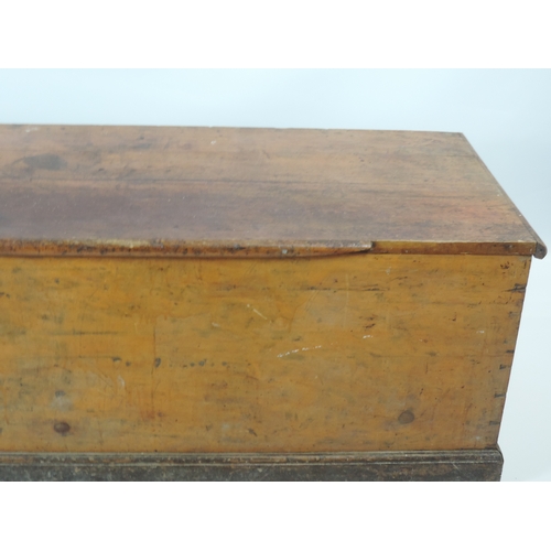 430 - Large Victorian Stained Pine Blanket Box