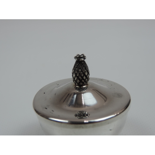 8A - Silver Miniature: A Miniature American Silver Covered Bowl the Cover with a Pineapple finial - Marke... 