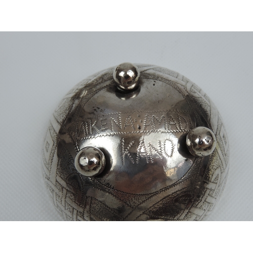 416 - A Nigerian White Metal (Low Grade Silver) Covered Dish - Marked to the Base for Aikena Amadu, Kano (... 