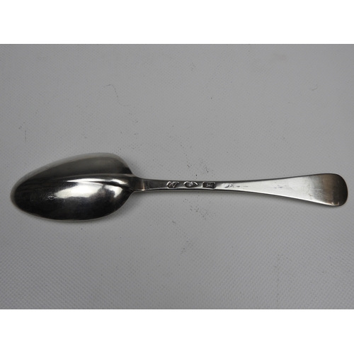 353 - A GII Silver Table Spoon - Hanoverian Pattern with Pointed Drop not Initialled - Hallmarked for Lond... 