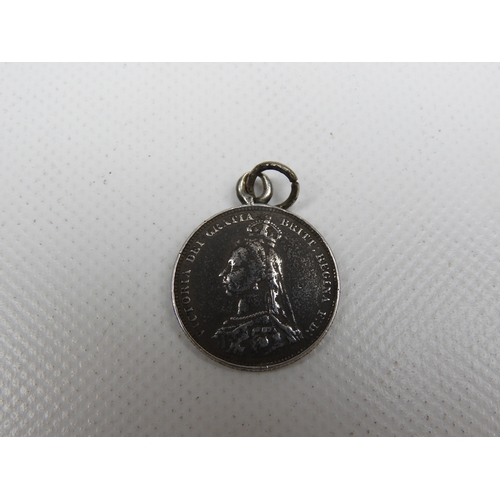 292 - A Mounted 1887 Queen Victoria Shilling Pendant together with a 1918 George V Shilling Mounted in a S... 