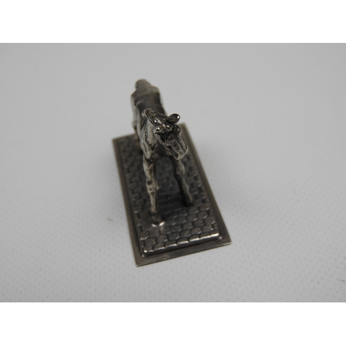 300 - Silver Miniature: A Dutch Silver Miniature of a Young Horse - Apparently Unmarked - It is approx. 2