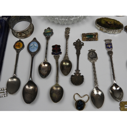 156 - Silver Plated Items - To include 2x Jewellery Boxes, A Pair of Glass Bowls with Plated Rims, An Orie... 