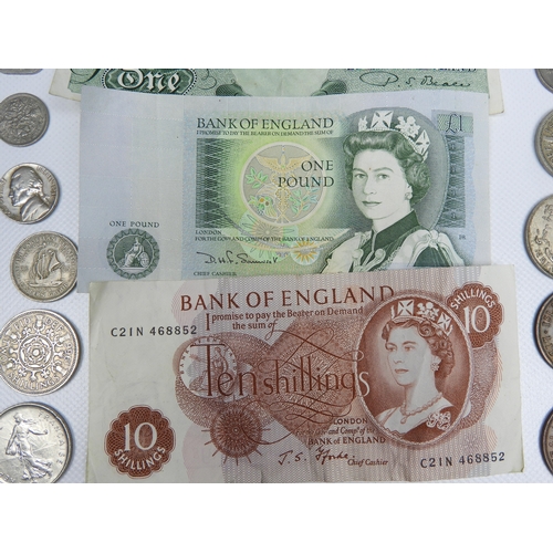 333 - 3x English Banknotes and a Selection of British, Commonwealth and other Coins