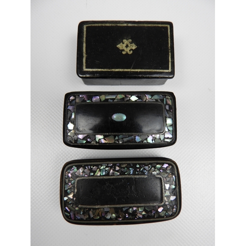 153 - Quantity of Snuff Boxes - To include Lacquered Papier Mache, Tortoiseshell, Silver and Mother of Pea... 