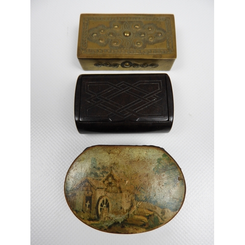 153 - Quantity of Snuff Boxes - To include Lacquered Papier Mache, Tortoiseshell, Silver and Mother of Pea... 