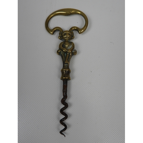 148 - 4x Lincoln Imp Brass Items - A Corkscrew, 2x Toasting Forks and a Fire Hearth Brush