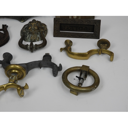 188 - Vintage/Antique Door Furniture - To include 5x Letter Boxes, 8x Door Knockers and 2x Pairs of Door K... 