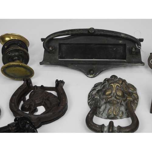 188 - Vintage/Antique Door Furniture - To include 5x Letter Boxes, 8x Door Knockers and 2x Pairs of Door K... 