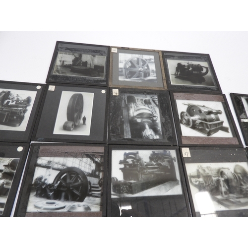 86 - A Selection of Magic Lantern Slides - To include Snow and Skiing, Boats and Engineering