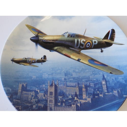 615 - RAF: A Set of 4x Royal Doulton Bone China Commemorative Plates ‘In Defence of the Realm’, Featuring ... 