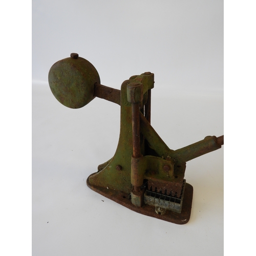 200 - A Vintage Industrial Potato Chipper with Counterweight