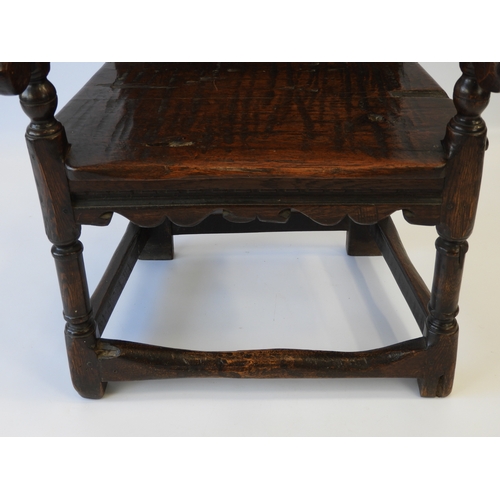 535 - 17th Century Oak Wainscot Chair