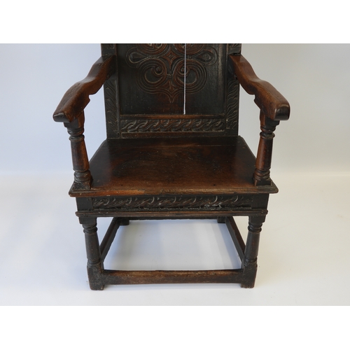 534 - 17th Century Oak Wainscot Chair