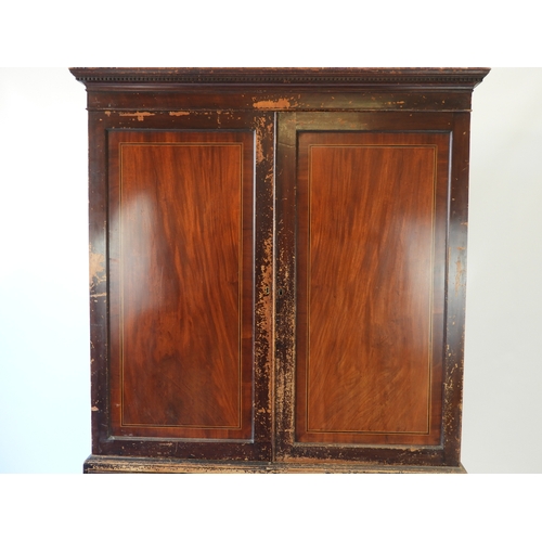 501 - Victorian Mahogany Linen Press