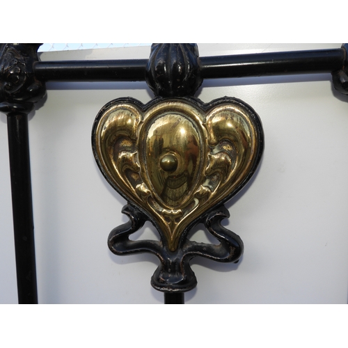 463 - Victorian Brass and Iron Bed