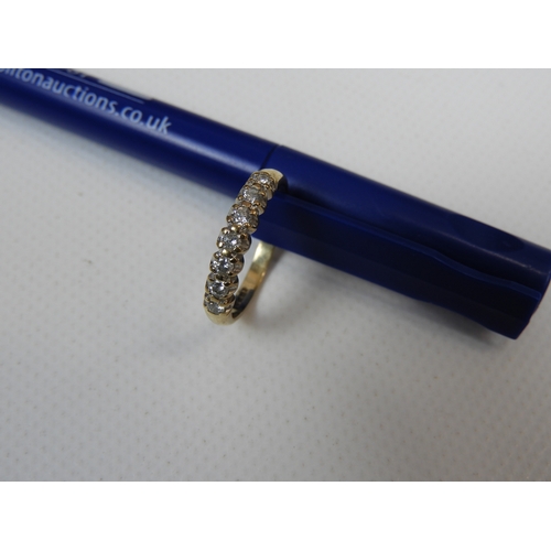 350 - 9ct Yellow Gold Diamond Half Eternity Ring