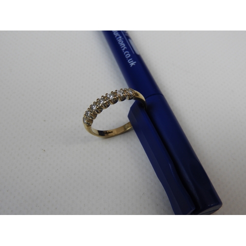 350 - 9ct Yellow Gold Diamond Half Eternity Ring