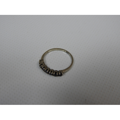 306 - 14ct Gold Sapphire Half Eternity Ring - Shank has Been Repaired