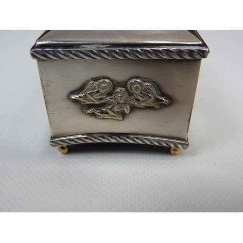 35 - London Sterling Silver Music Box with Gold Decoration Limited Edition 107/500 Made by The St James C... 