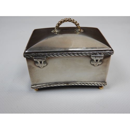 35 - London Sterling Silver Music Box with Gold Decoration Limited Edition 107/500 Made by The St James C... 