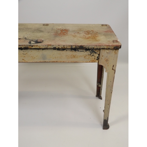 655 - Vintage Cast Iron Table/Work Bench