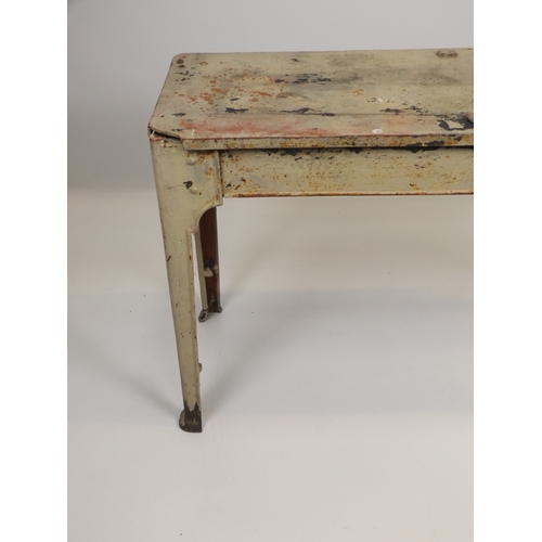 655 - Vintage Cast Iron Table/Work Bench