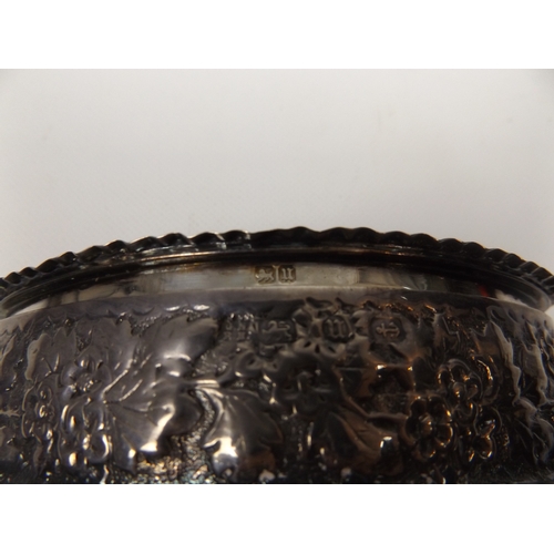 406 - Embossed Birmingham Silver Trinket Box 90grms