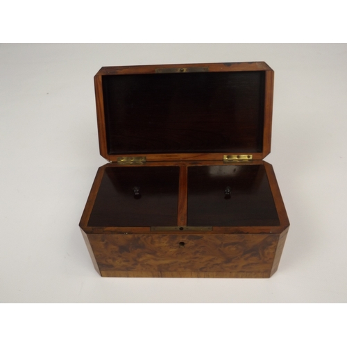 586 - Mother of Pearl Inlaid Walnut Tea Caddy