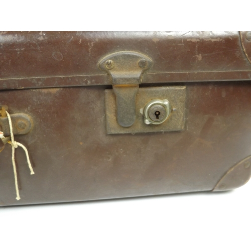 607 - Vintage Leather Suitcase