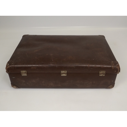 607 - Vintage Leather Suitcase