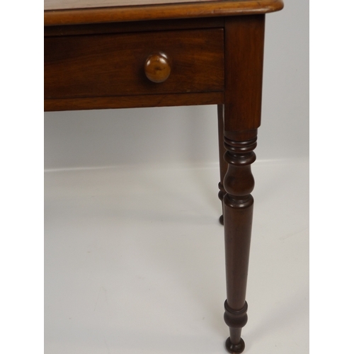 458 - Victorian Mahogany Two Drawer Side Table