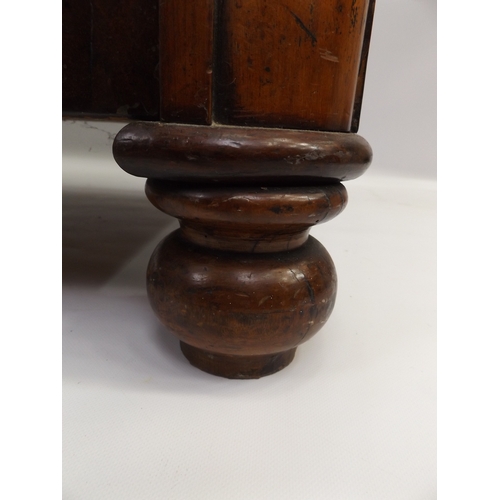 238 - Victorian Mahogany Two over Four Chest of Drawers with Turned Mother of Pearl Inlaid Handles