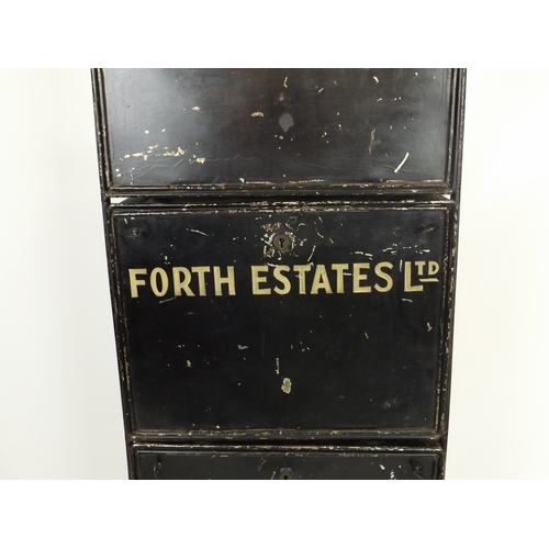 4 - Metal Bank of Four Deed Boxes