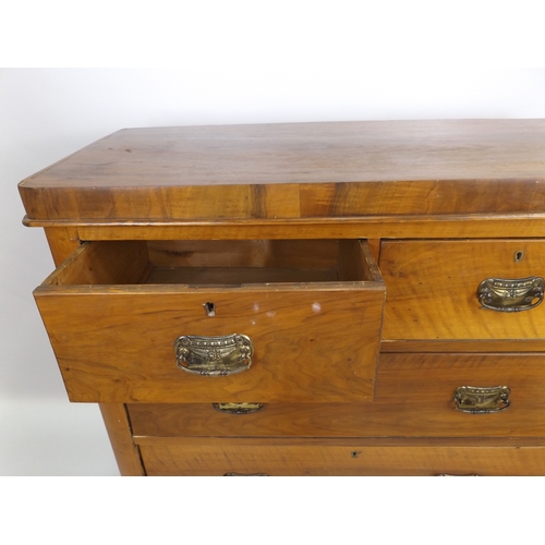 523 - Victorian Mahogany Two over Three Chest of Drawers